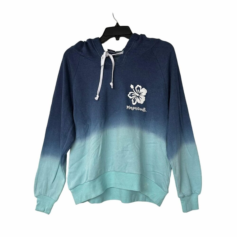 ⭐Spirit Size S Women Hoodie Blue Ombre Pullover Long Sleeve Casual Sweatshirt